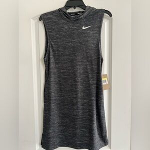 NWT Nike Grey Sleeveless Swim Coverup with Hood